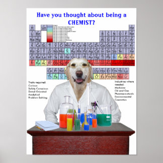 Poster de chimie drôle de laboratoire pour les ens