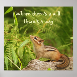 Poster de Chipmunk pour bébé déterminé