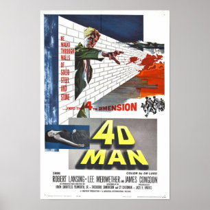 Poster de cinéma 4D Man Science Sci fi Action