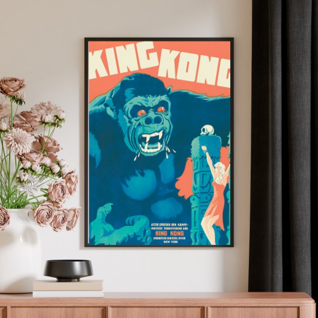 Poster de cinéma classique Vintage King Kong Retro (Créateur téléchargé)