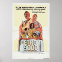 poster de cinéma Detroit 9000 vintage rétro