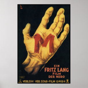Poster de cinéma M Vintage 1931