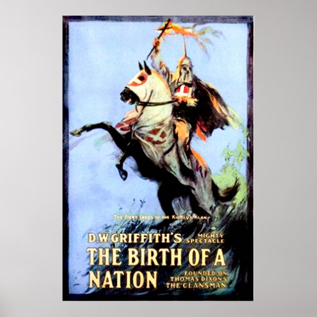 Poster de cinéma Vintage de la naissance d'une nat (Devant)