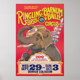 Poster de cirque - Bros à anneau Advert Denver, CO