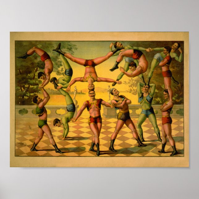 Poster de cirque pour les acrobates (Devant)