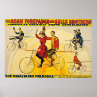 Poster De Cirque vintage Les Melrosas Miraculous.