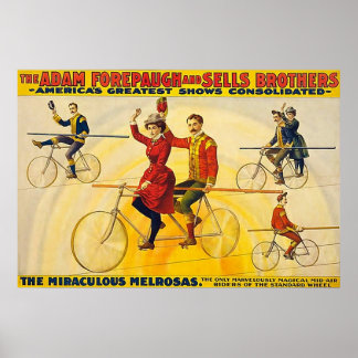 Poster De Cirque vintage Les Melrosas Miraculous.