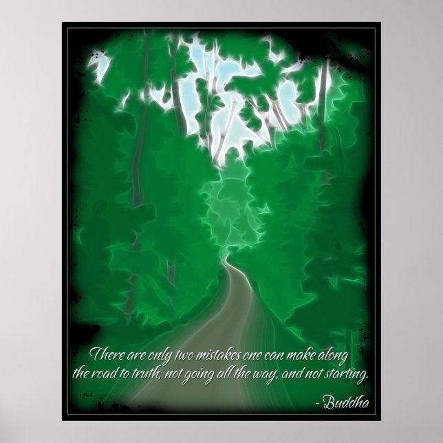 Poster de citation de Bouddha Road to Truth (Devant)
