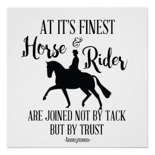 Poster de citation de cheval Dressage.