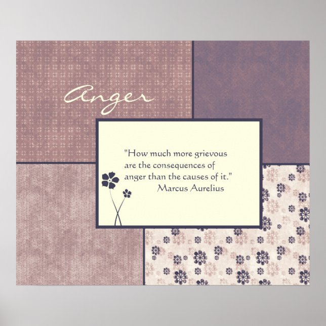 Poster de citation de colère personnalisable (Devant)