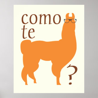 Poster de citation de Llama Imprimer : Como te lla