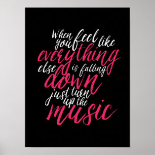 Poster de citation de musique cool
