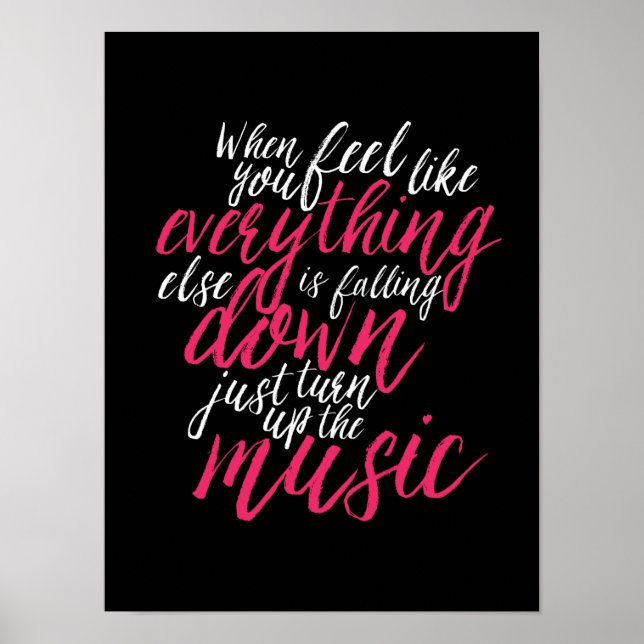 Poster de citation de musique cool (Devant)