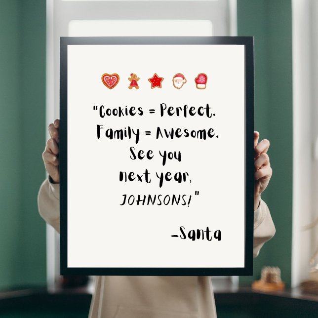 Poster de citation de Noël amusant Père Noël (Créateur téléchargé)