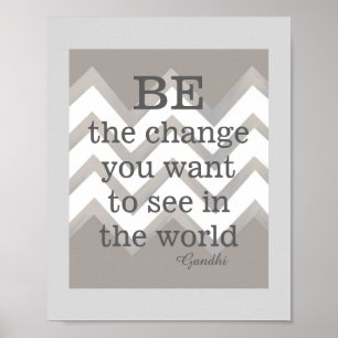 Poster de citation Gandhi être le modèle de chevro