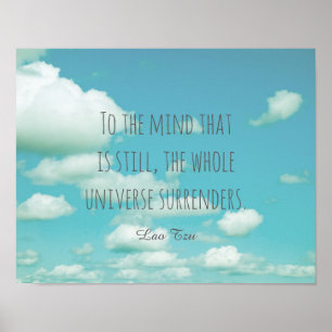 poster de citation inspirante Lao Tzu sur le ciel 