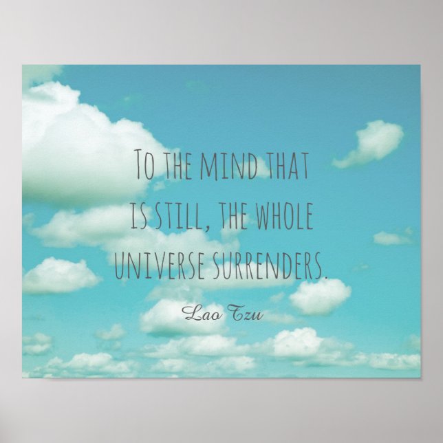 poster de citation inspirante Lao Tzu sur le ciel  (Devant)