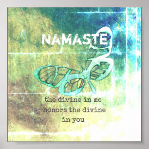 poster de citation inspirante namaste papillon tur