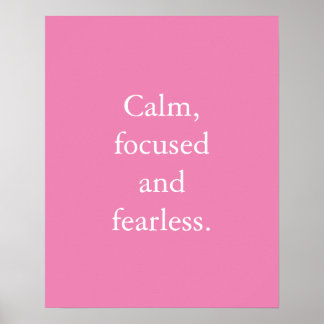 Poster de citation Inspiration minimaliste rose