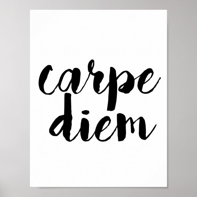 Poster de citation inspirationnelle Carpe Diem (Devant)