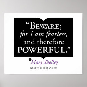 Poster de citation Mary Shelley (Matte) de 11 po x