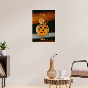 Poster de citrouille Mess Halloween