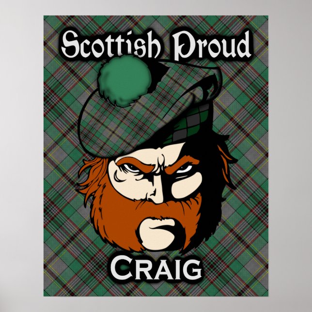 Poster de Clan Craig Scottish Tartan (Devant)
