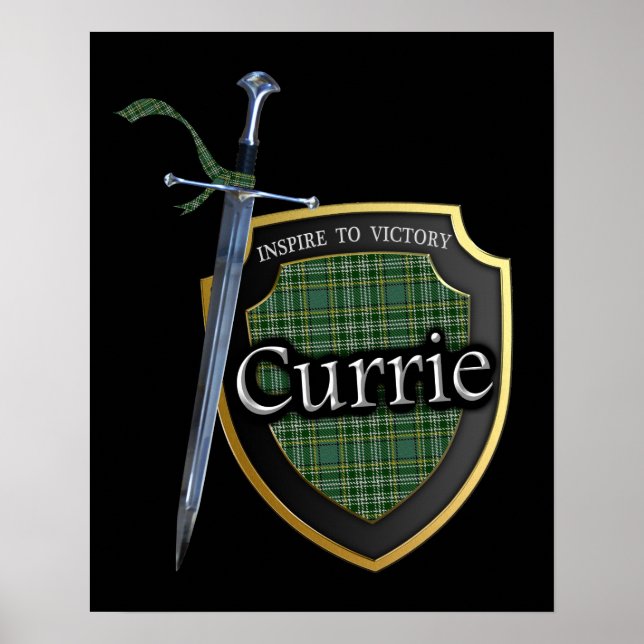 Poster de Clan Currie Scottish Tartan (Devant)