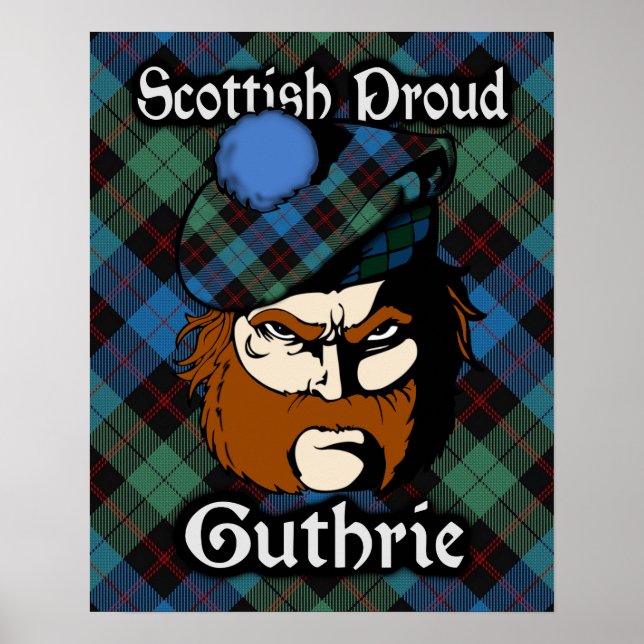 Poster de Clan Guthrie Scottish Tartan (Devant)