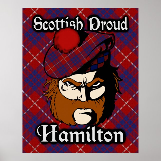 Poster de Clan Hamilton Scottish Tartan (Devant)