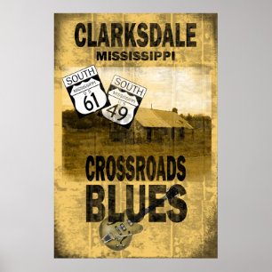 Poster de Clarksdale Mississippi Blues