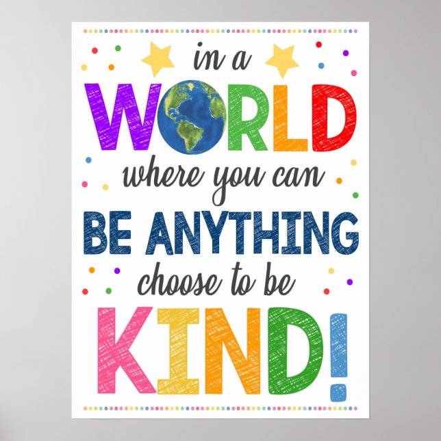 Poster de classe Be Kind (Devant)