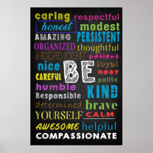 Poster de classe Be Kind