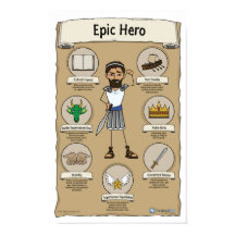 Poster de classe Epic Hero - arrière - plan blanc