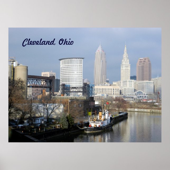 Poster de Cleveland, OH (River View) (Devant)