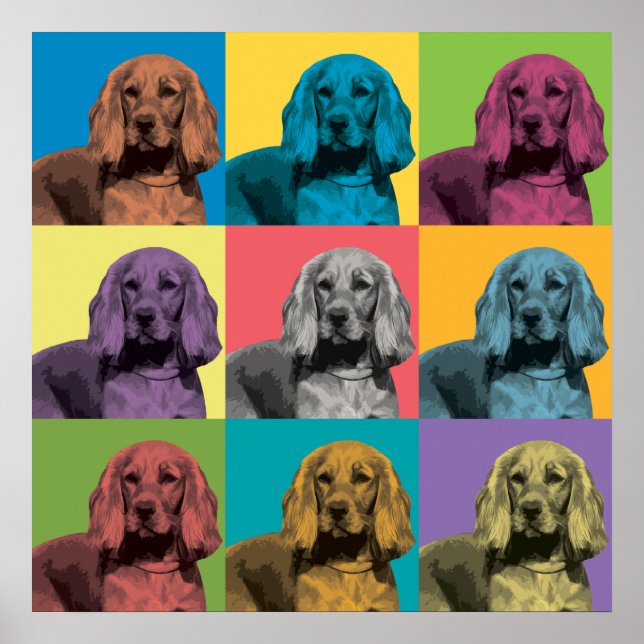 Poster de Cocker Spaniel Pop Art (Devant)
