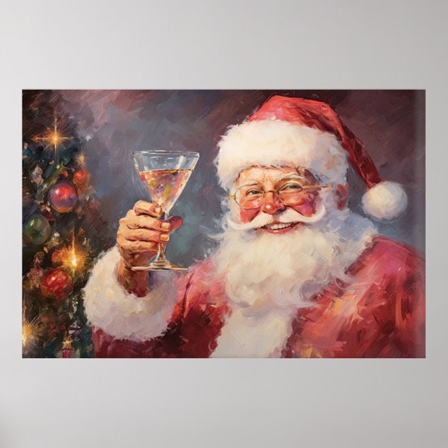 Poster de cocktails père Noël Drink (Devant)