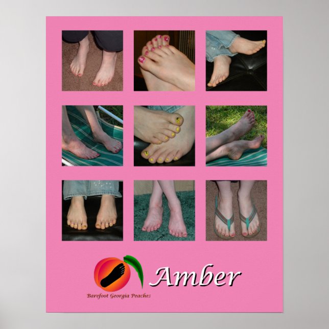 Poster de collage de pieds en ambre (Devant)