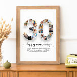 Poster de collage photo du 30e anniversaire person<br><div class="desc">Collage photo personnalisé du 30e anniversaire pour parents maman papa</div>