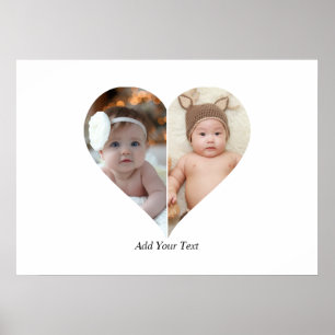 Poster de collage photo en forme de coeur 2