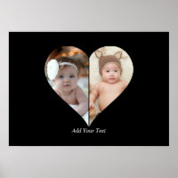 Poster de collage photo en forme de coeur 2