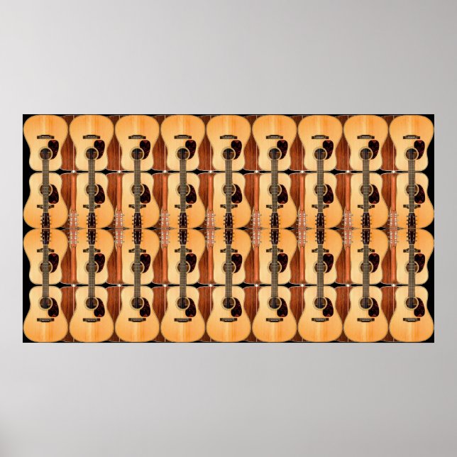 Poster de collection de guitare acoustique Imprime (Devant)