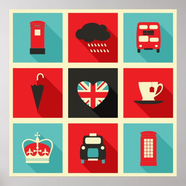 Poster de collection Retro London (Devant)