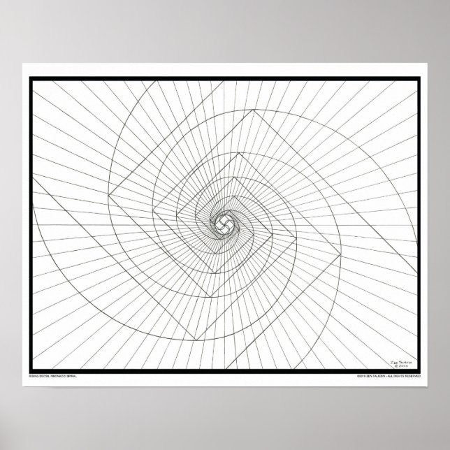 Poster de coloration spirale Deosil Fibonacci (Devant)