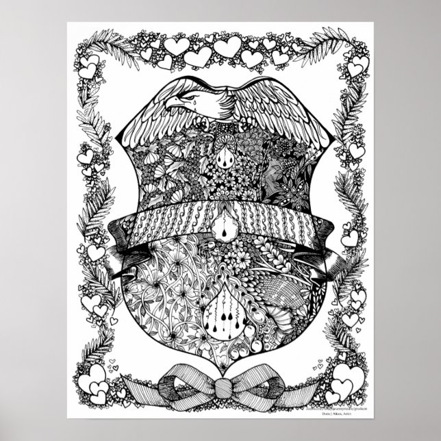 Poster de coloriage "Dans l'exercice de ses foncti (Devant)