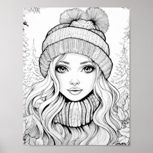 Poster de coloriage de Noël