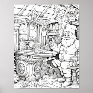 Poster de coloriage de Noël