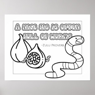 Poster de coloriage de Zulu Proverbe