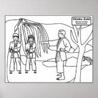 Poster de coloriage des arts martiaux pour enfants