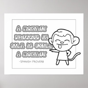 Poster de coloriage du proverbe espagnol